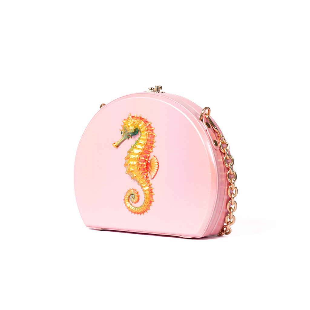Pink Seahorse Sling Bag