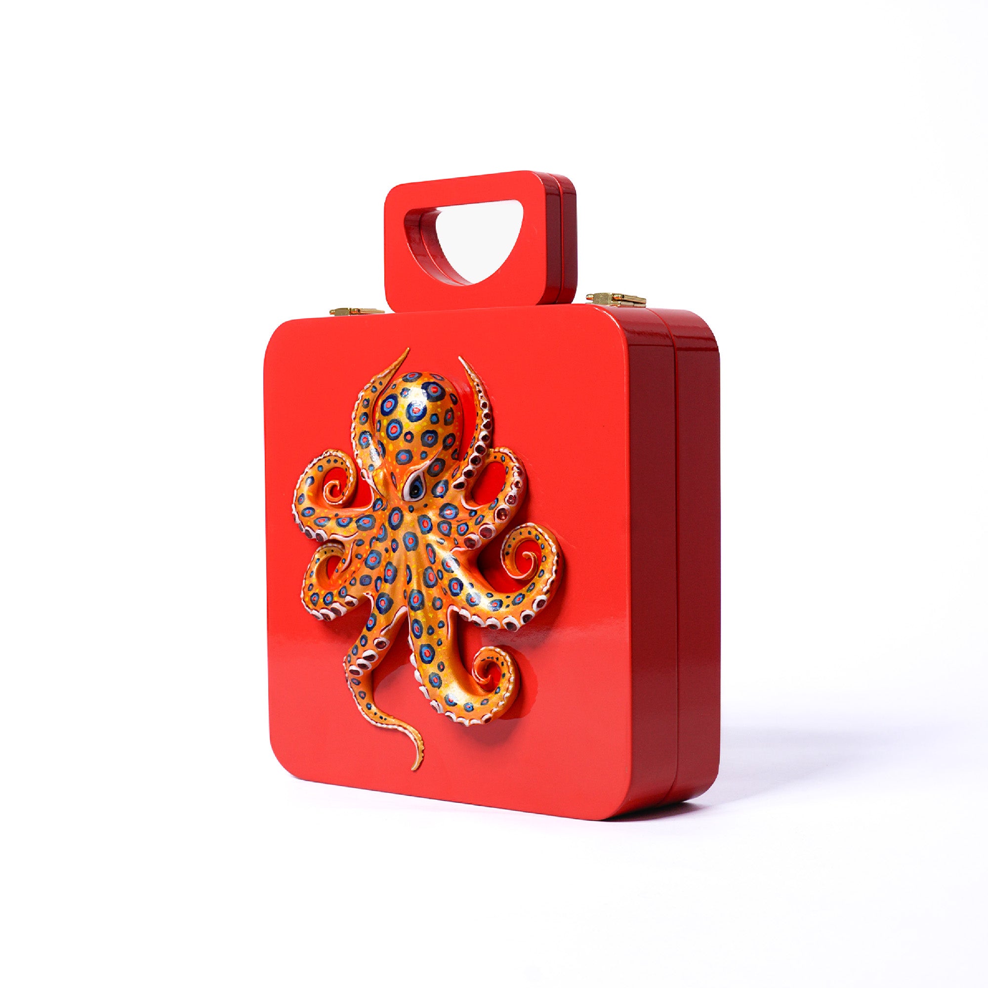 Red Octopus Handle Bag
