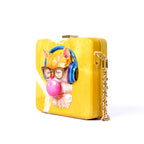 Yellow Playful Cat Sling Bag