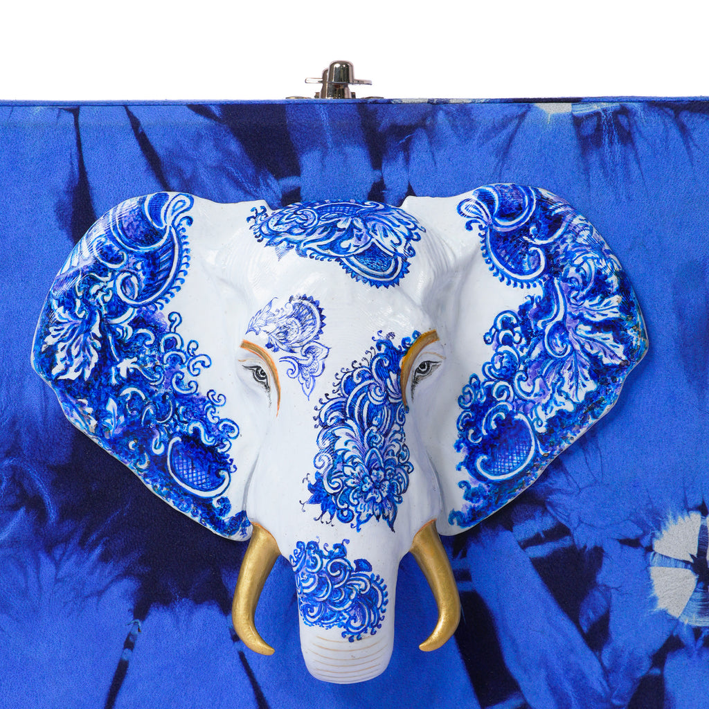 Blue Porcelain Elephant Sling Bag