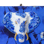 Blue Porcelain Elephant Sling Bag