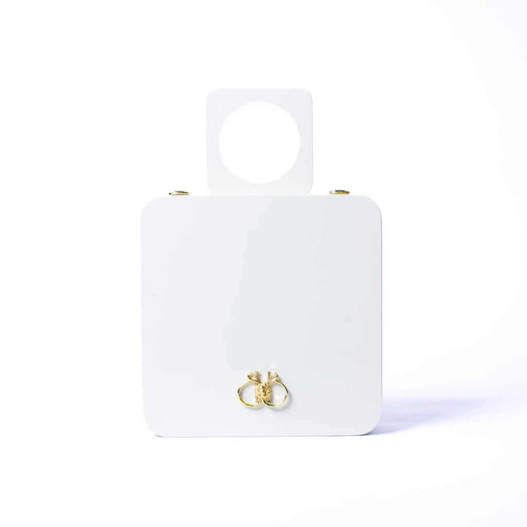 White Cherry Handle Bag
