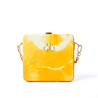 Yellow Playful Cat Sling Bag