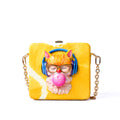 Yellow Playful Cat Sling Bag