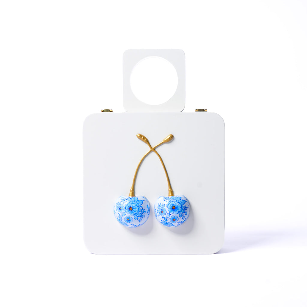 White Cherry Handle Bag