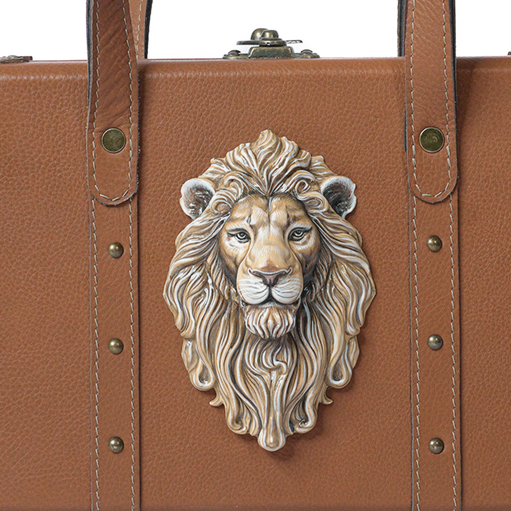 Brown Lion Briefcase Bag