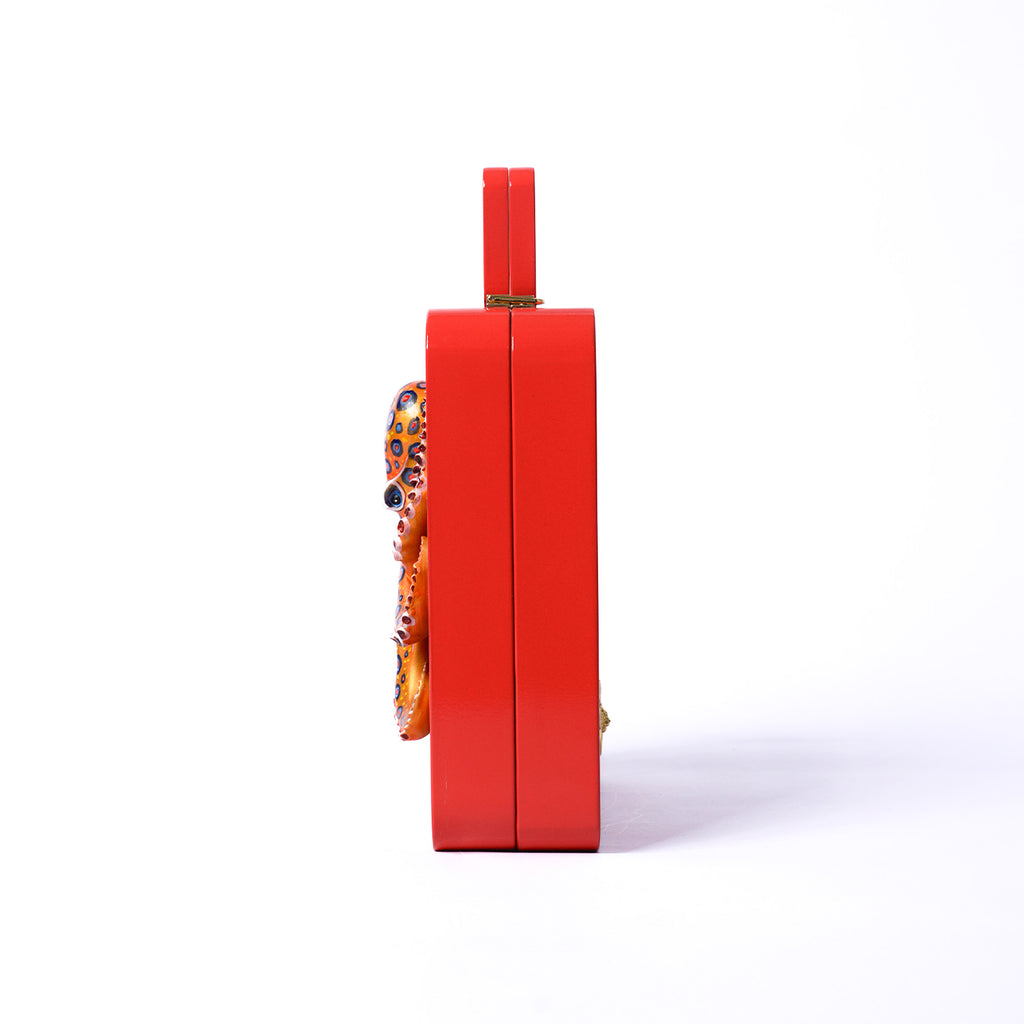 Red Octopus Handle Bag
