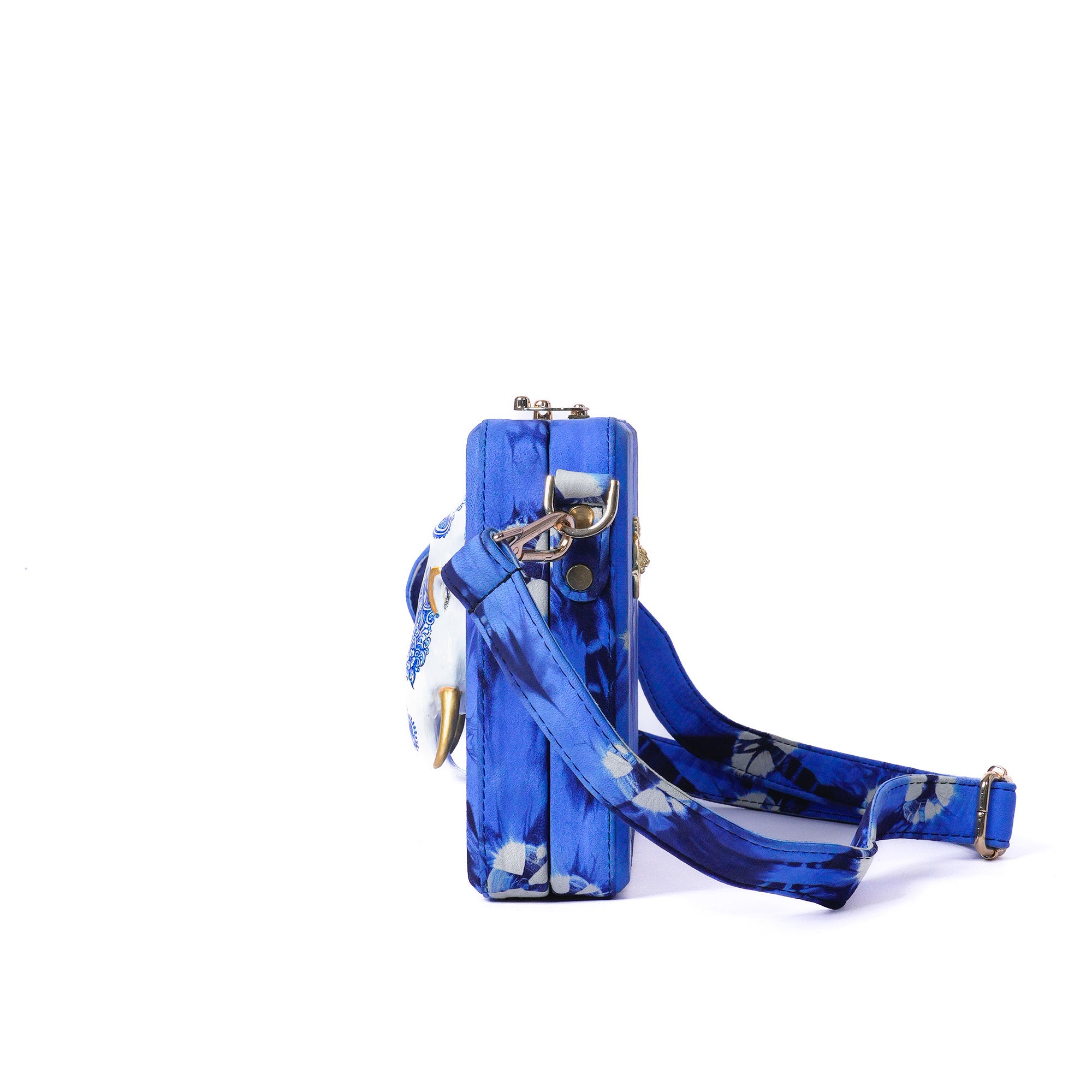 Blue Porcelain Elephant Sling Bag